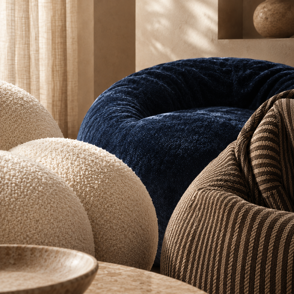 Bouclé, velours ou textile tricoté, quelle matière choisir ? Image
