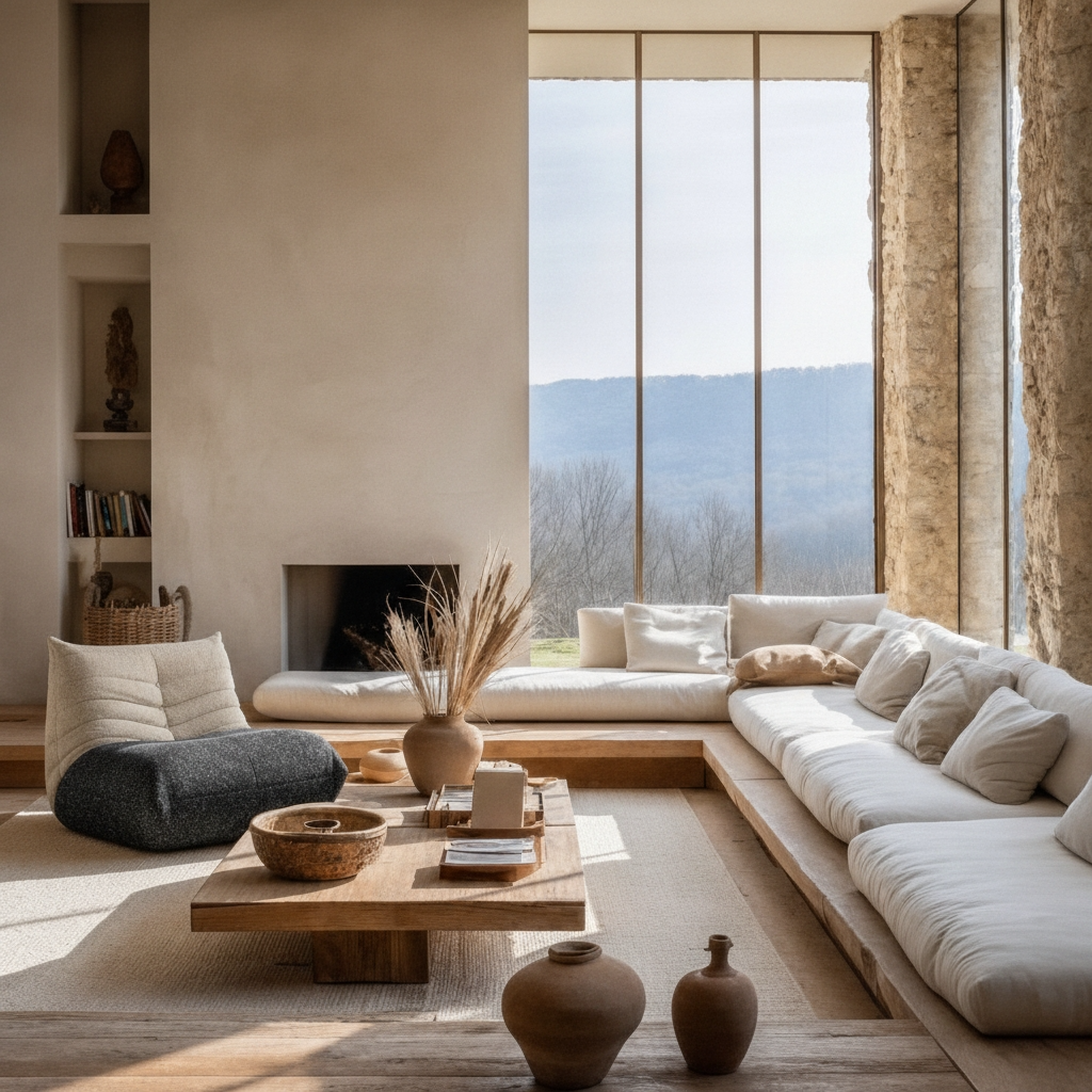 Le pouf comme pièce centrale du salon ?