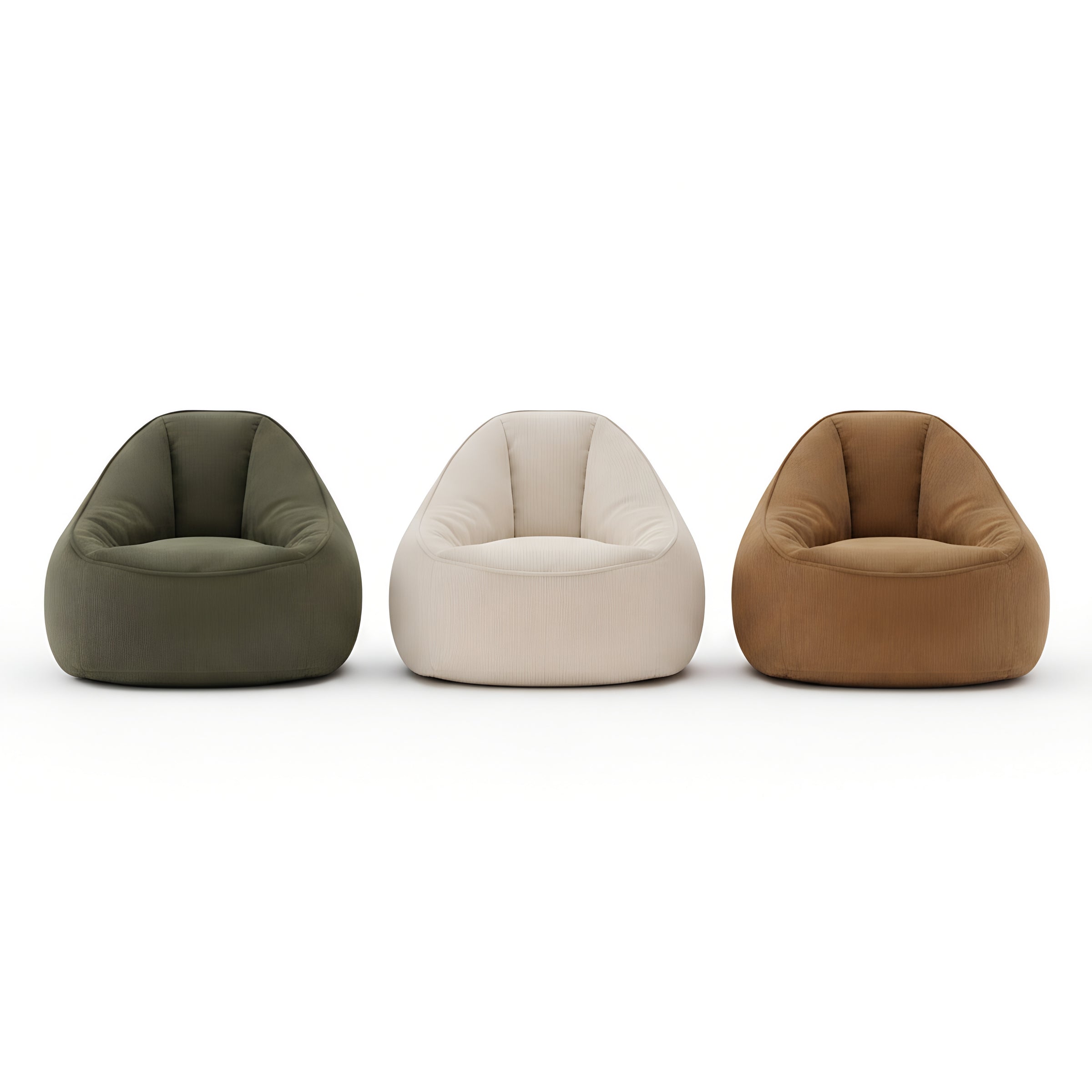 Fauteuil pouf en velours côtelé - le soka