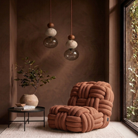 Pouf Salon Fauteuil Tressé Tricoté Épais Cocooning Chambre Déco - Le Naki