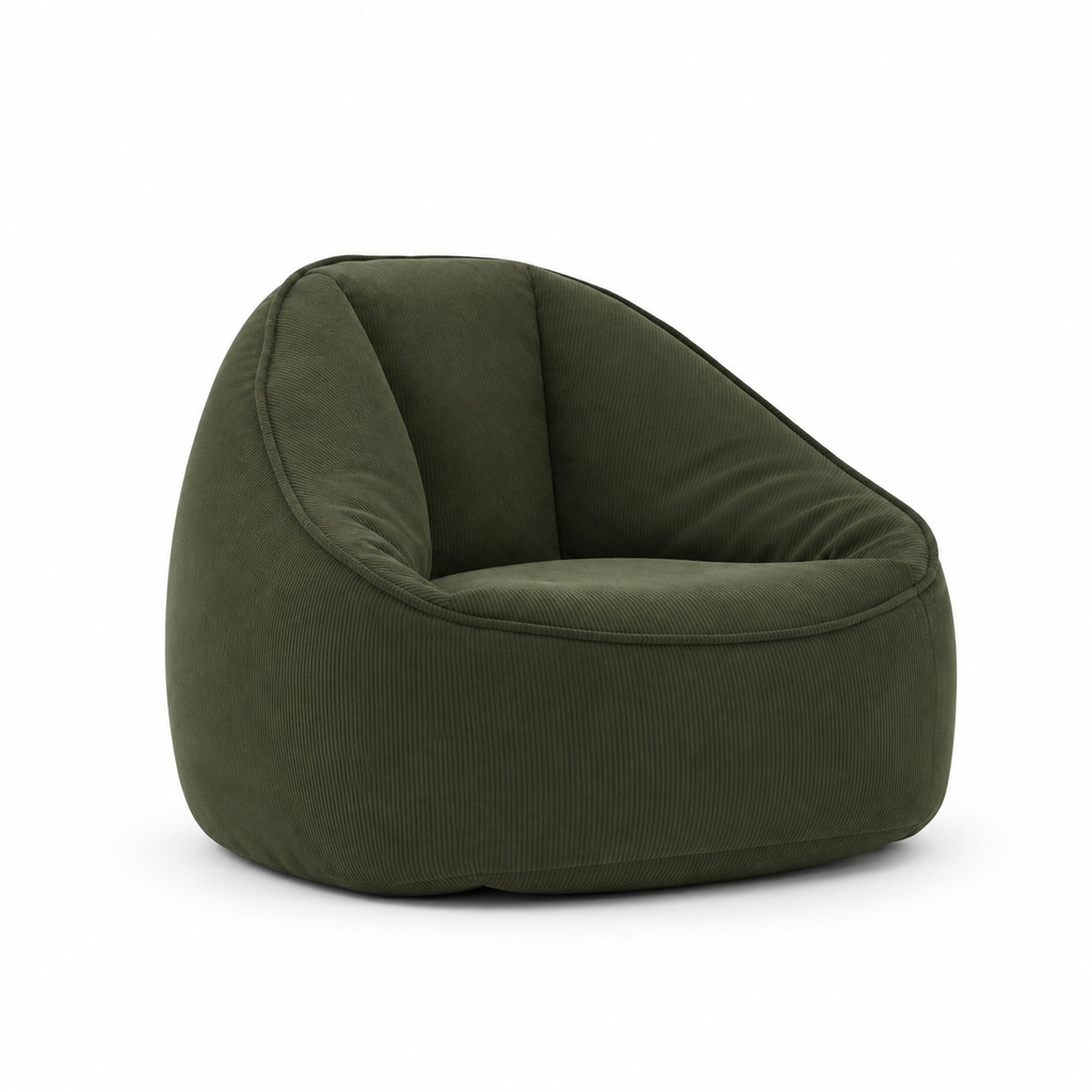 Fauteuil pouf en velours côtelé - le soka