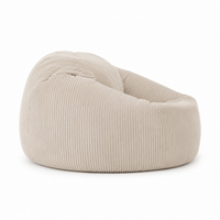 Pouf Poire Adulte en Velours Côtelé, Fauteuil Poire Enfant Déhoussable et Lavable, Assise Cocooning avec Dossier pour Salon Chambre et Bureau – Le Malo