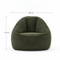 Fauteuil pouf en velours côtelé - le soka