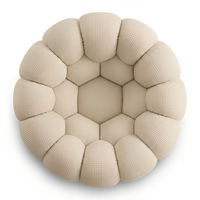 Pouf Salon Adulte Design en Tissu Élastique, Fauteuil Pouf Lounge Cocooning en Mousse Moulée Monobloc pour Chambre et Bureau — Le Solen