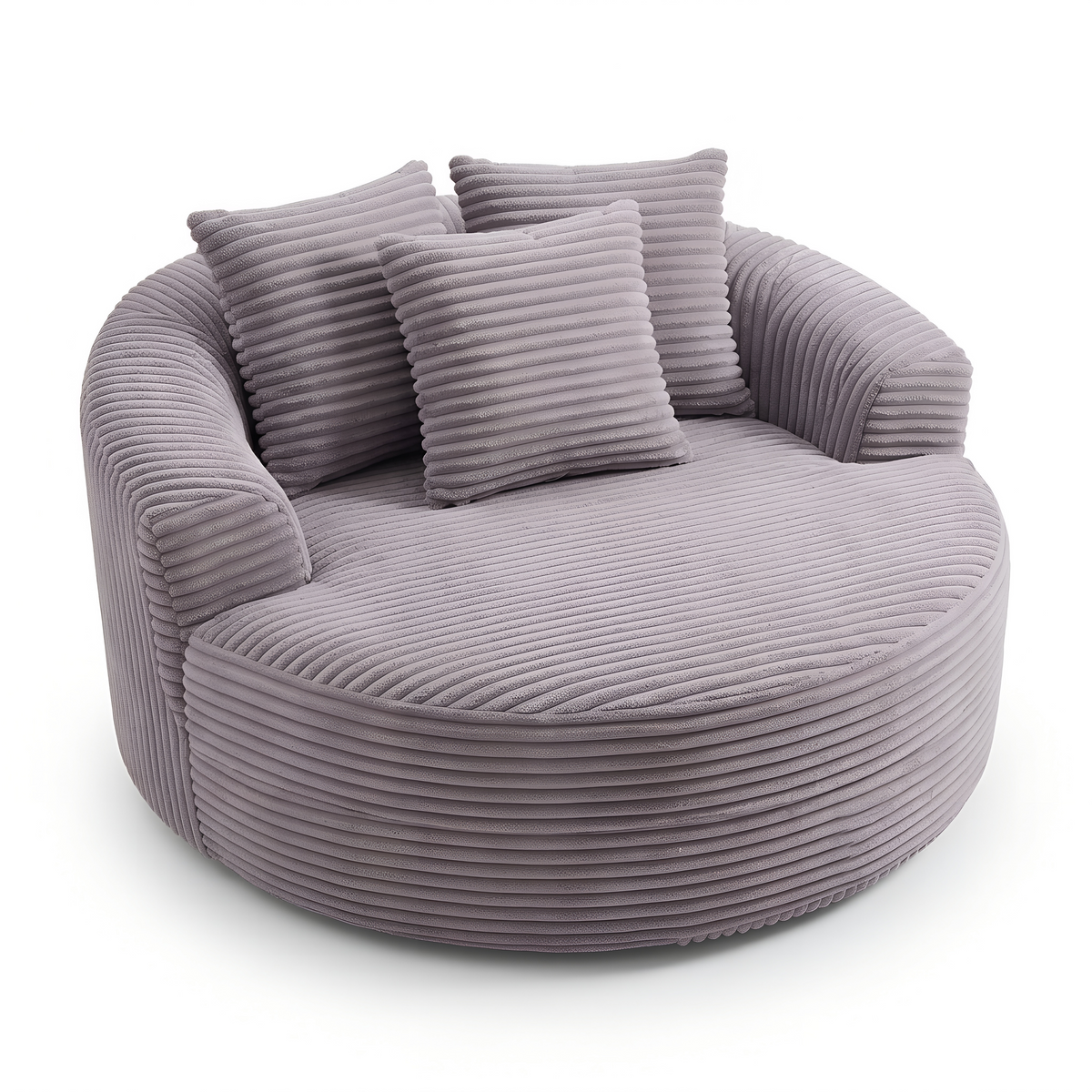 Pouf Salon Adulte en Mousse Compressée avec 3 Coussins, Canapé Pouf Lounge Bas Cocooning pour Chambre et Bureau — Le Côme