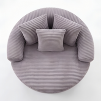 Pouf Salon Adulte en Mousse Compressée avec 3 Coussins, Canapé Pouf Lounge Bas Cocooning pour Chambre et Bureau — Le Côme