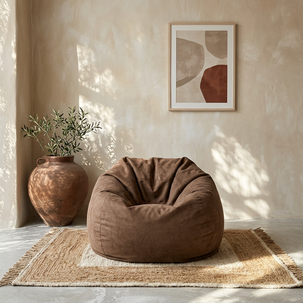 Pouf Salon Design en Tissu Doux Haut de Gamme – Le Nusa