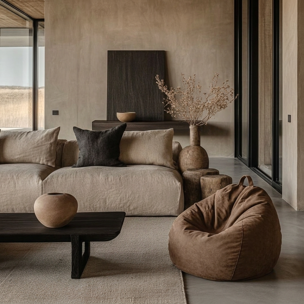 Pouf Salon Design en Tissu Doux Haut de Gamme – Le Nusa