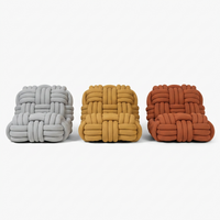Pouf Salon Fauteuil Tressé Tricoté Épais Cocooning Chambre Déco - Le Naki