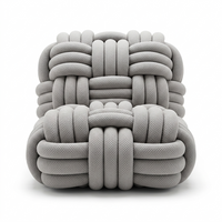 Pouf Salon Fauteuil Tressé Tricoté Épais Cocooning Chambre Déco - Le Naki
