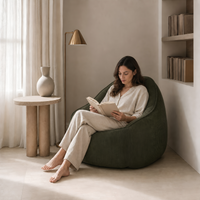 Fauteuil pouf en velours côtelé - le soka