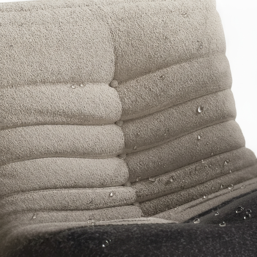 Fauteuil Pouf Géant Cocooning à Dossier Haut en Tissu Tricoté Premium, Fauteuil de Sol Design pour Salon et Chambre - Le Kori