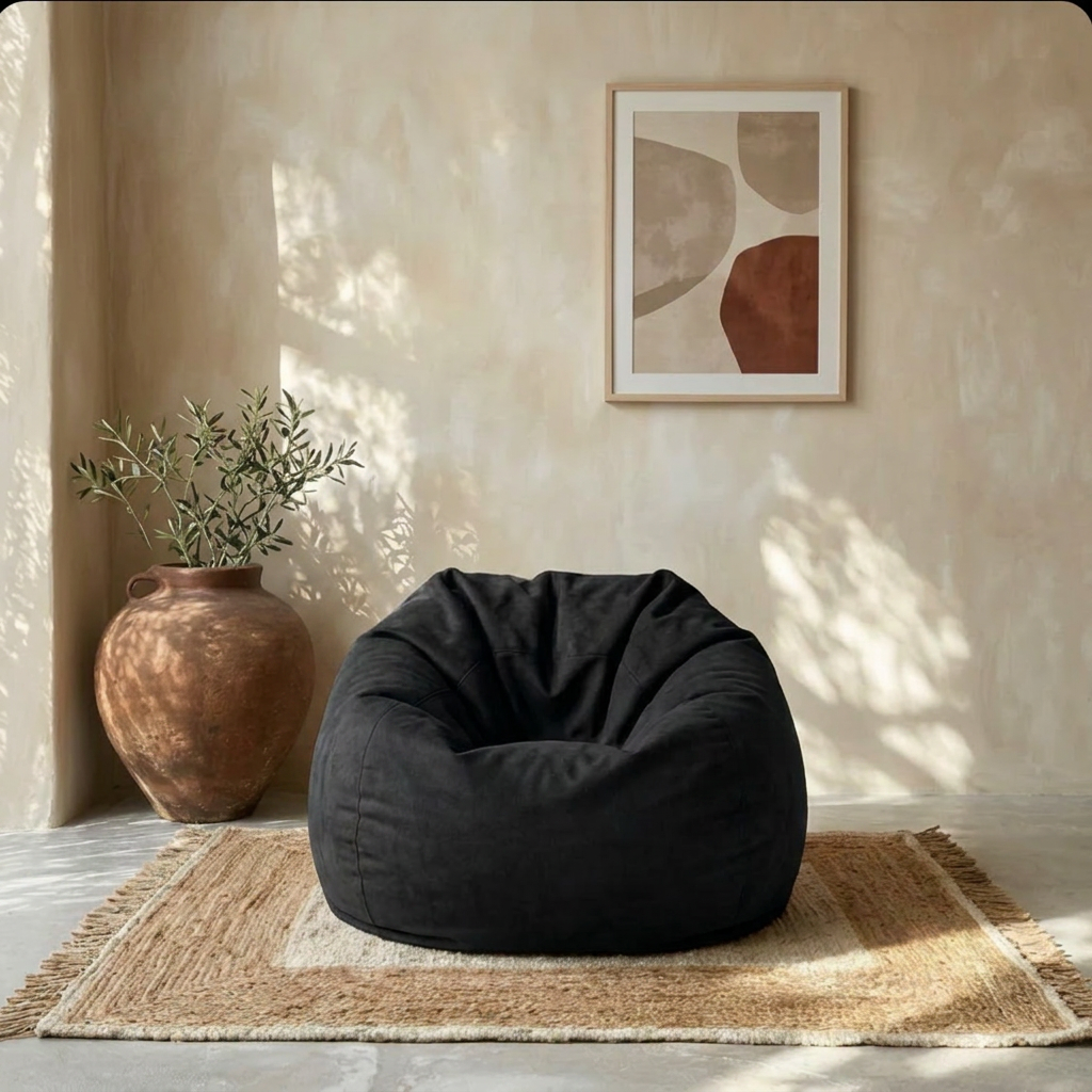 Pouf Salon Design en Tissu Doux Haut de Gamme – Le Nusa