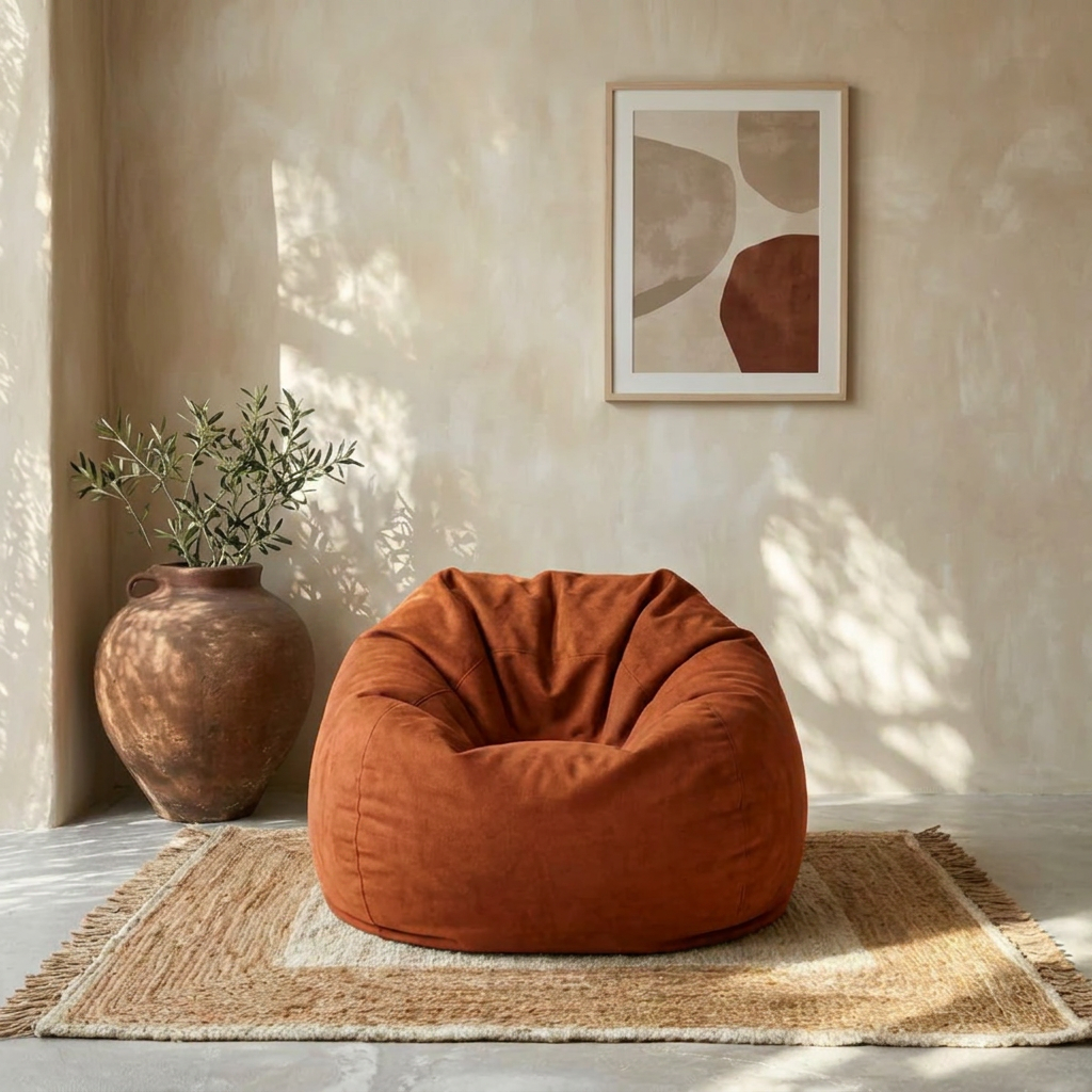 Pouf Salon Design en Tissu Doux Haut de Gamme – Le Nusa